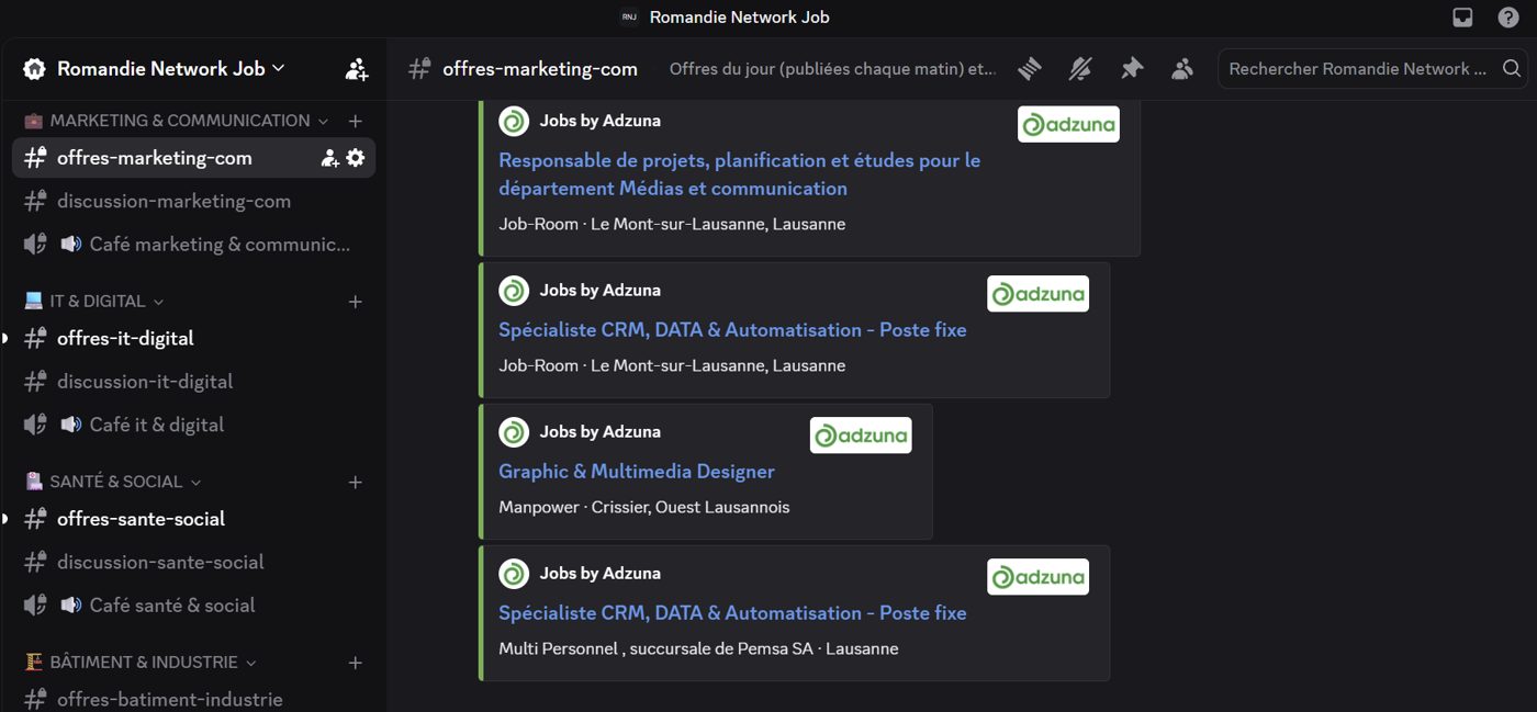 Salon Discord offres-marketing-com avec les offres du jour publiées automatiquement